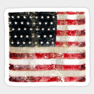 Distressed Vintage USA Flag Armed Forces 4th of July America Sticker